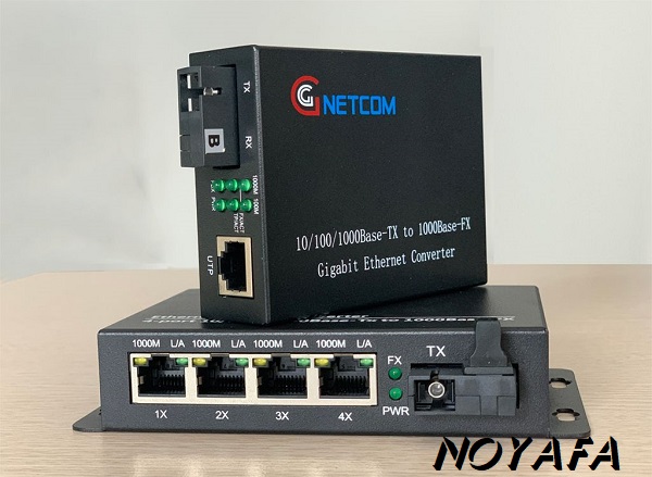 Bộ chuyển đổi quang điện 1 ra 4 cổng lan 10/100/1000Mbps